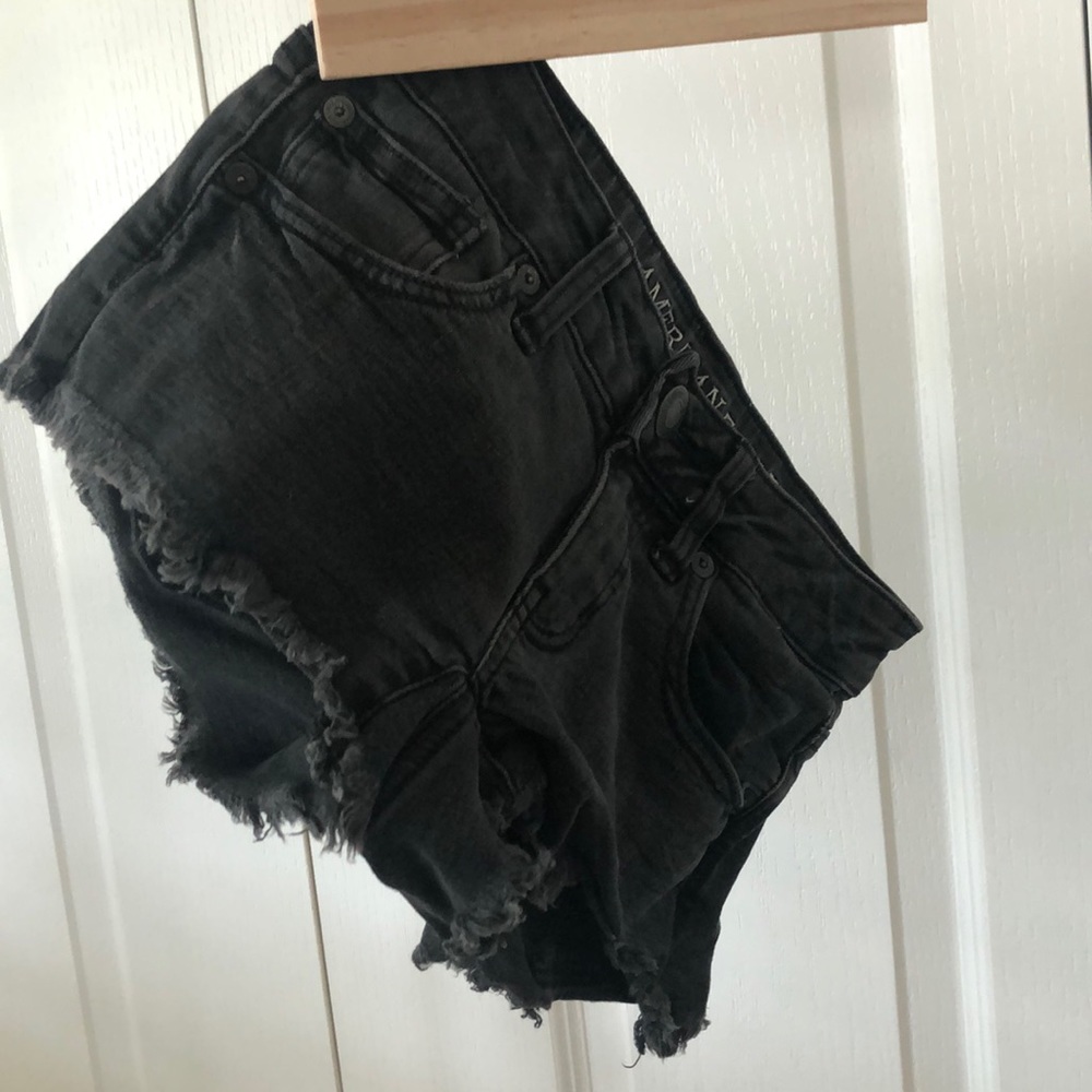 teen black jean shorts